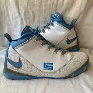 Nike Lebron Zoom Soldier II Team Bank White Blue 319407-143 Men's Size 12